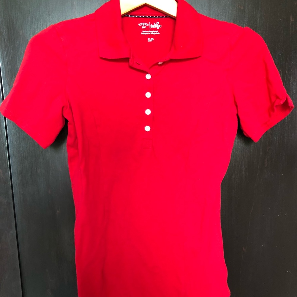 WORN ONCE Riders by Lee Red Polo Shirt